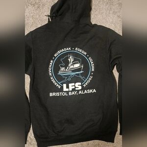 LFS Lummi Fishery Supplies Bristol Bay Alaska Pullover Hoodie